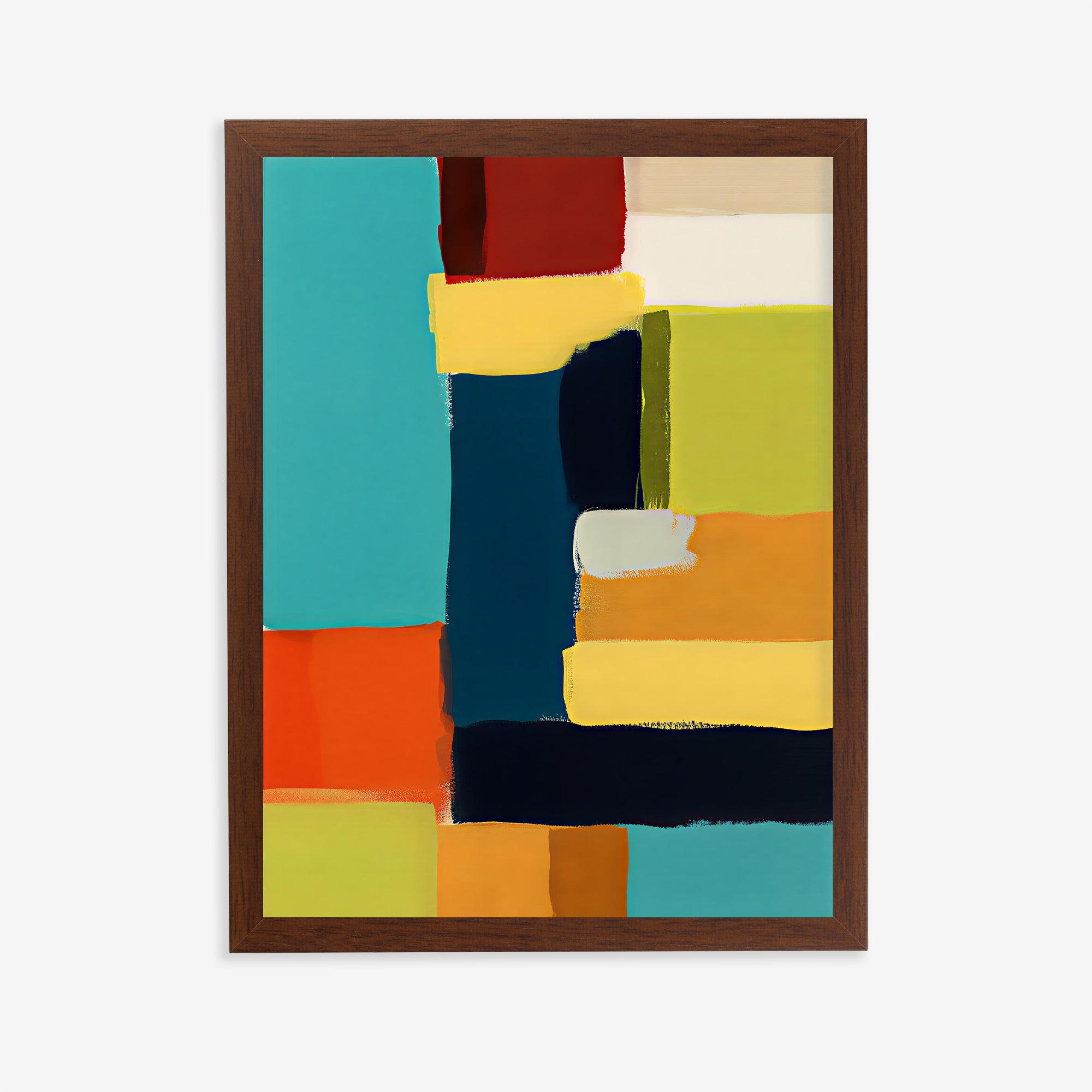 Mid century modern geometric art print