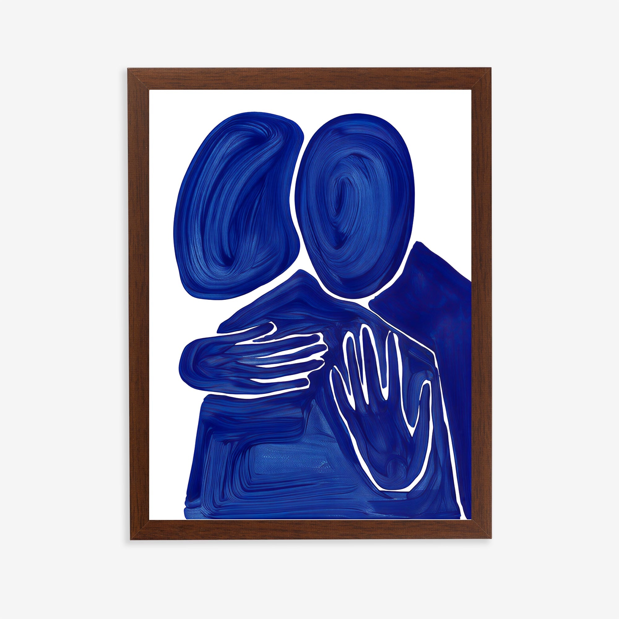 Abstract Blue Embrace Art Print