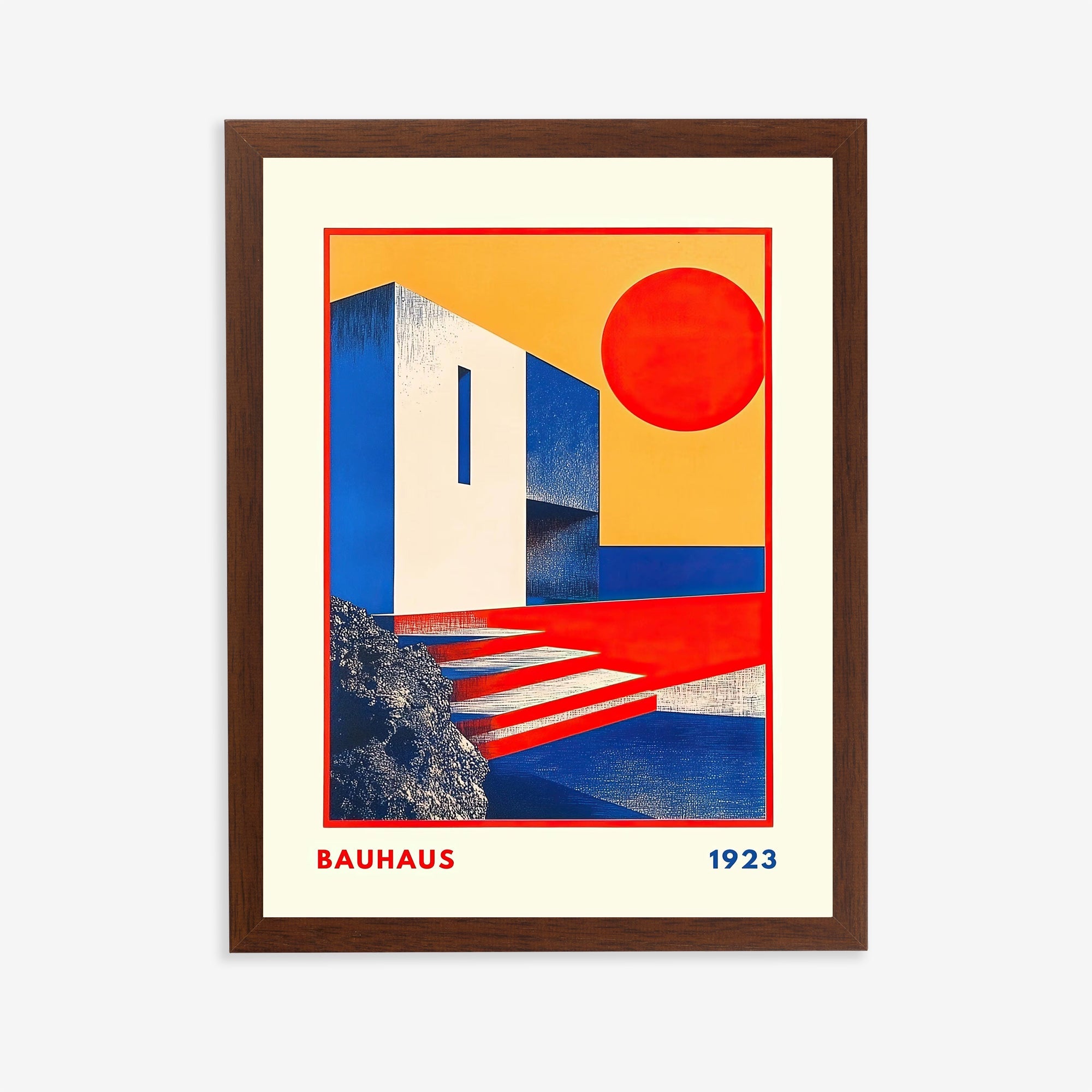 Bauhaus 1923 Geometric Architecture Poster