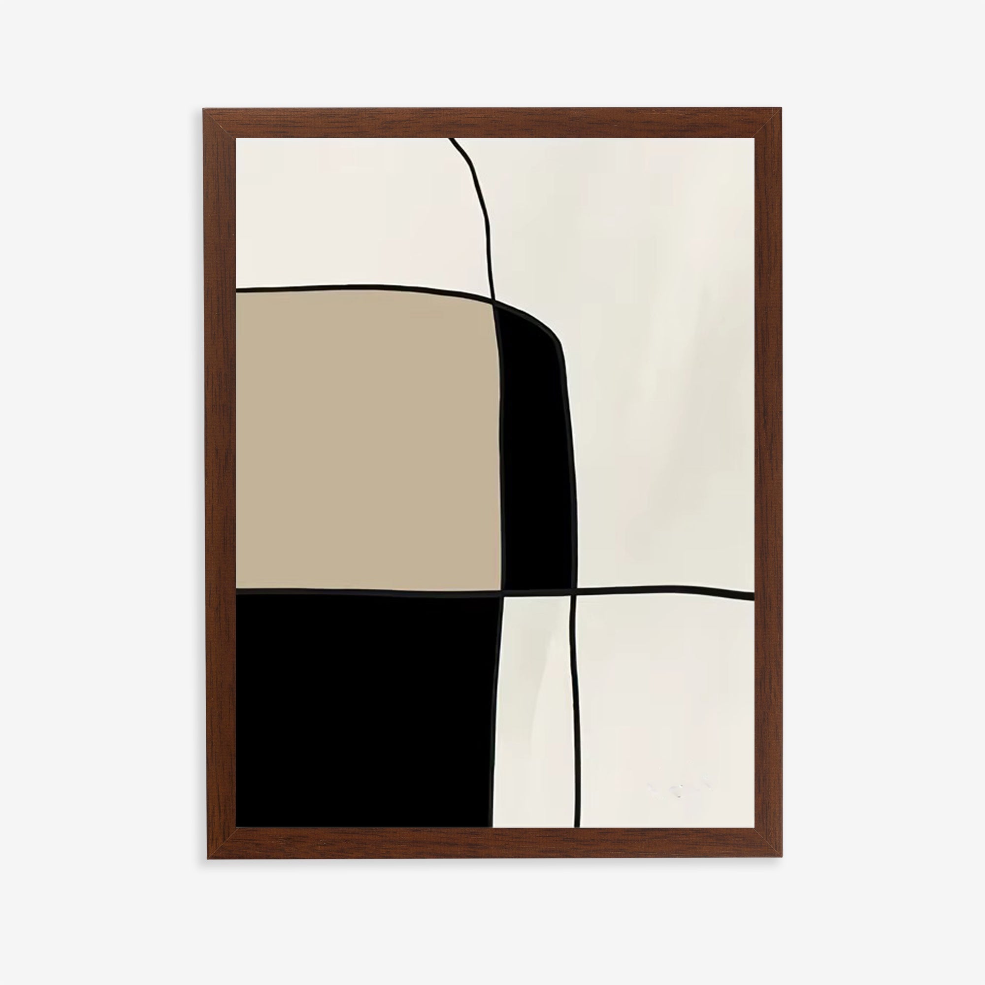 Neutral abstract wall art print