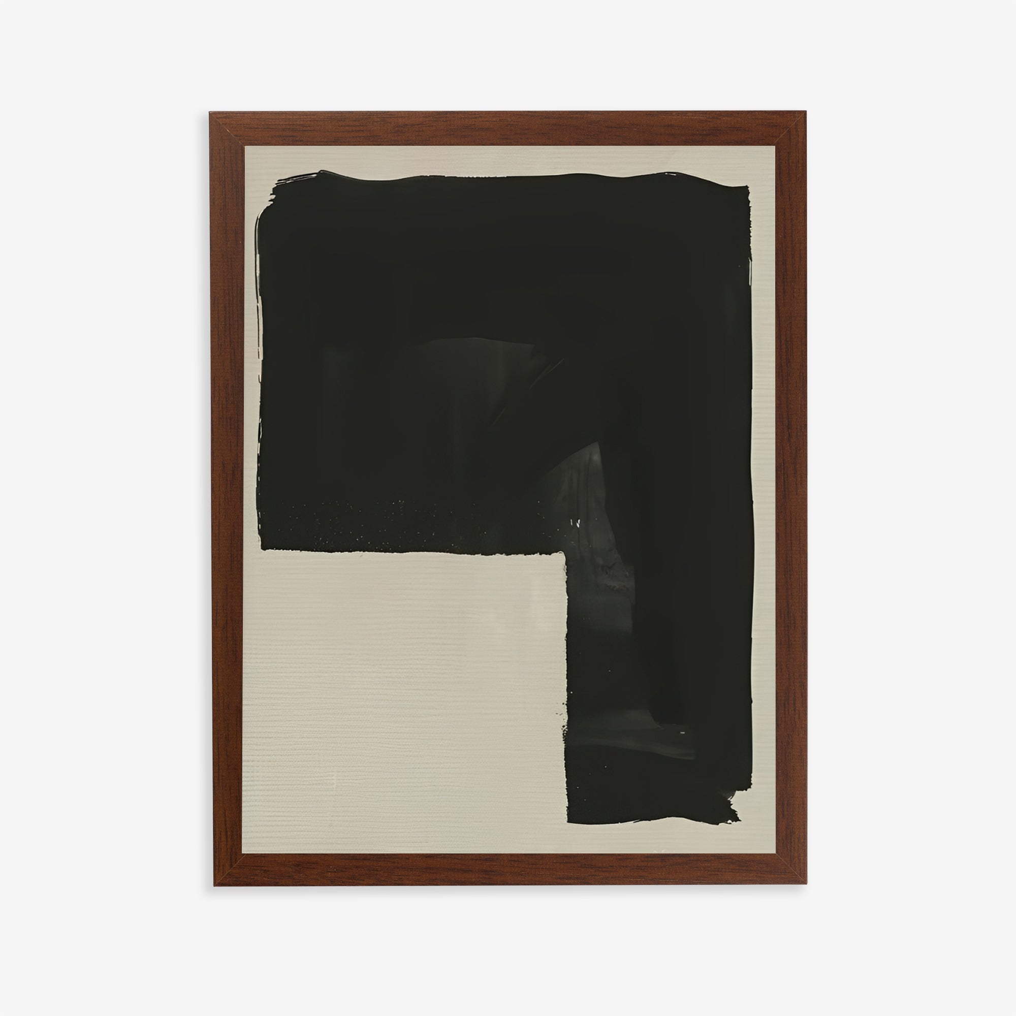 Modern black minimalist abstract wall art print