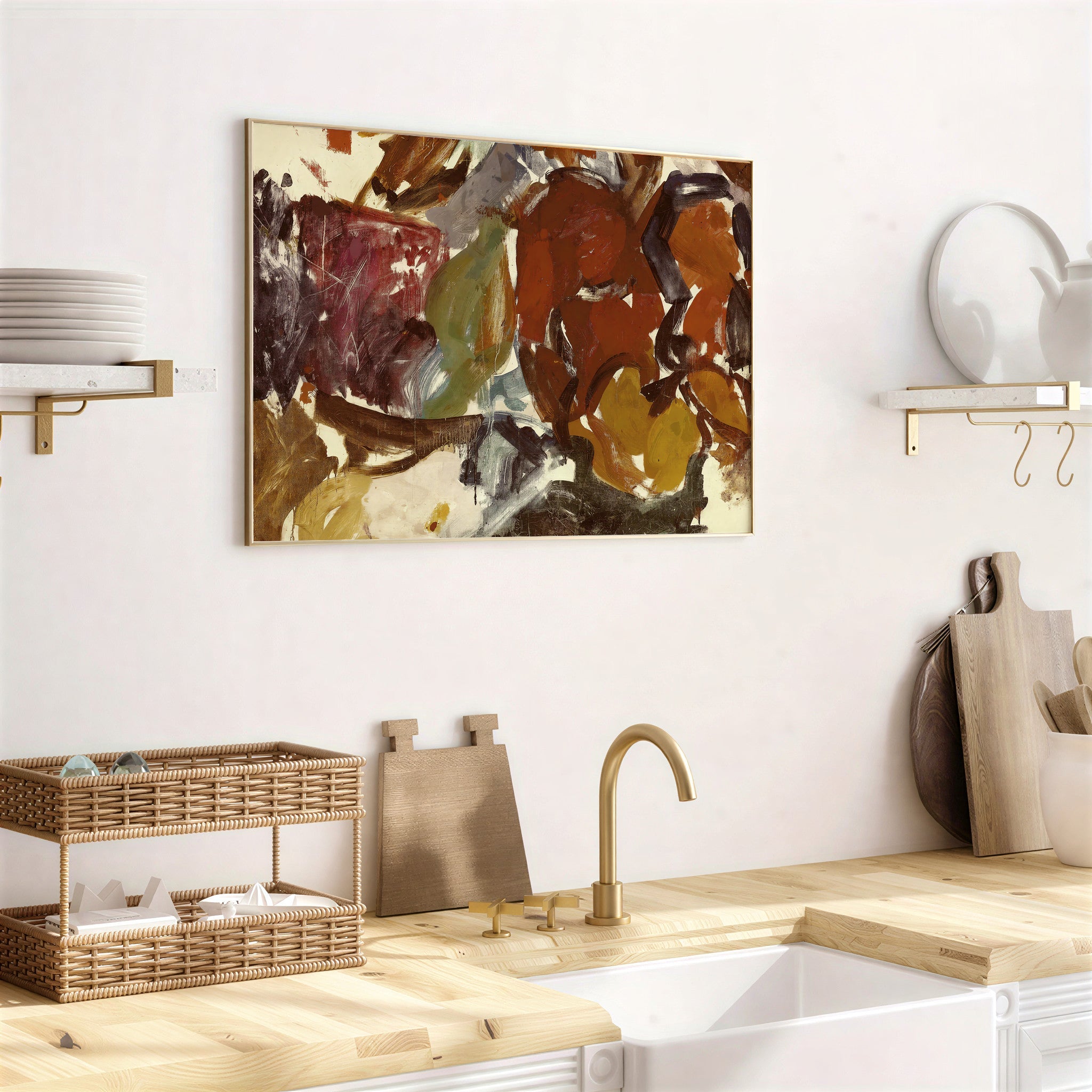 Warm Earthy Abstract Art Print