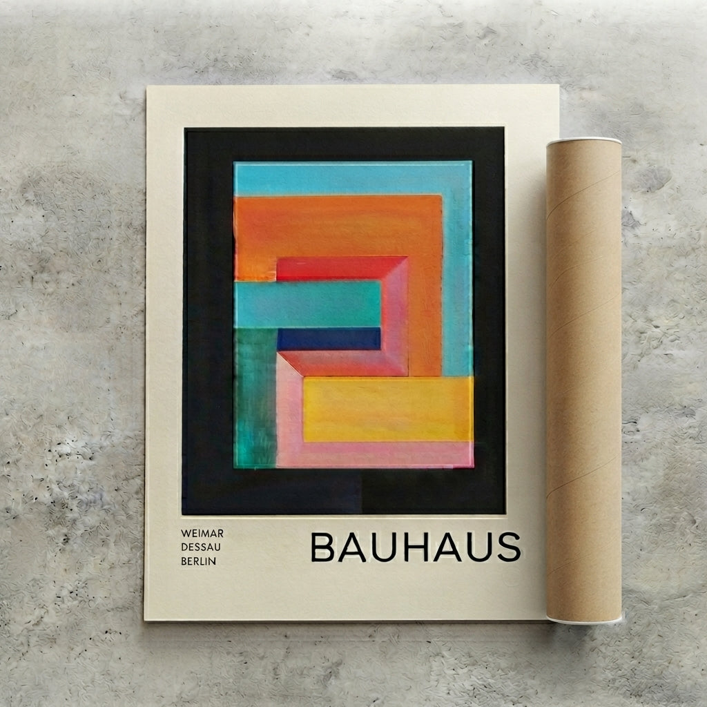 Bauhaus Geometric Abstract Art Print