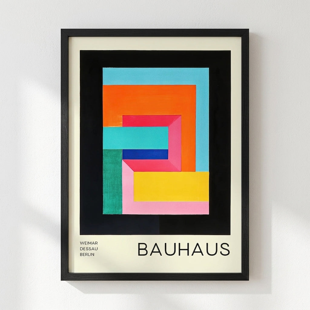 Bauhaus Geometric Abstract Art Print
