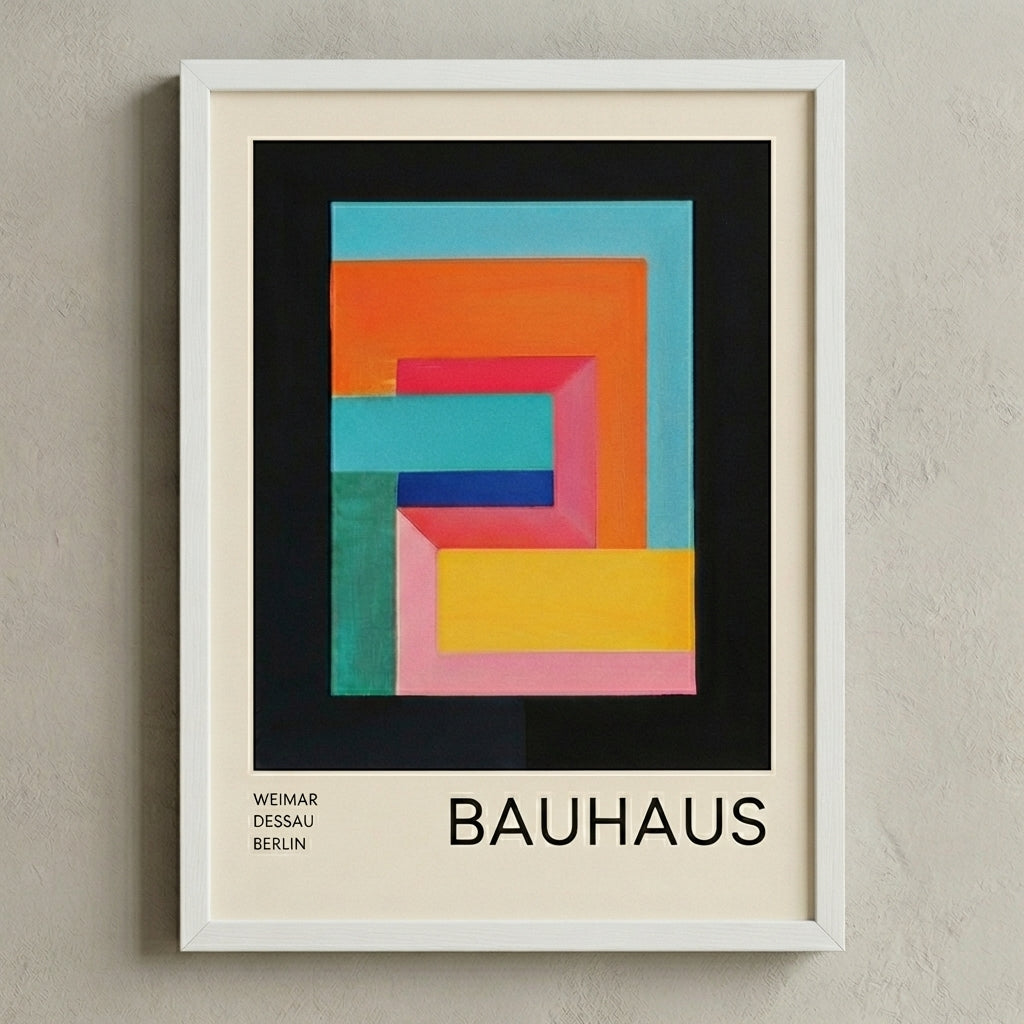 Bauhaus Geometric Abstract Art Print