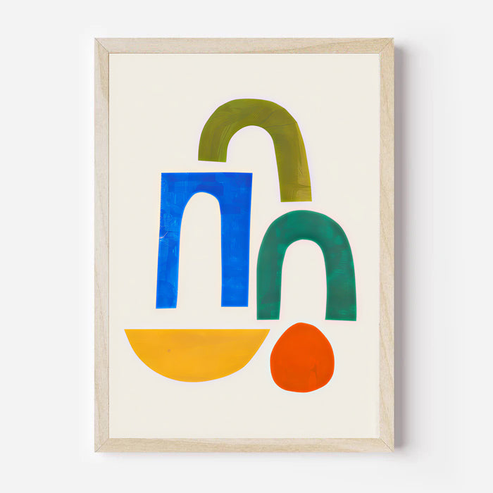 Colorful Minimalist Abstract Wall Art Print