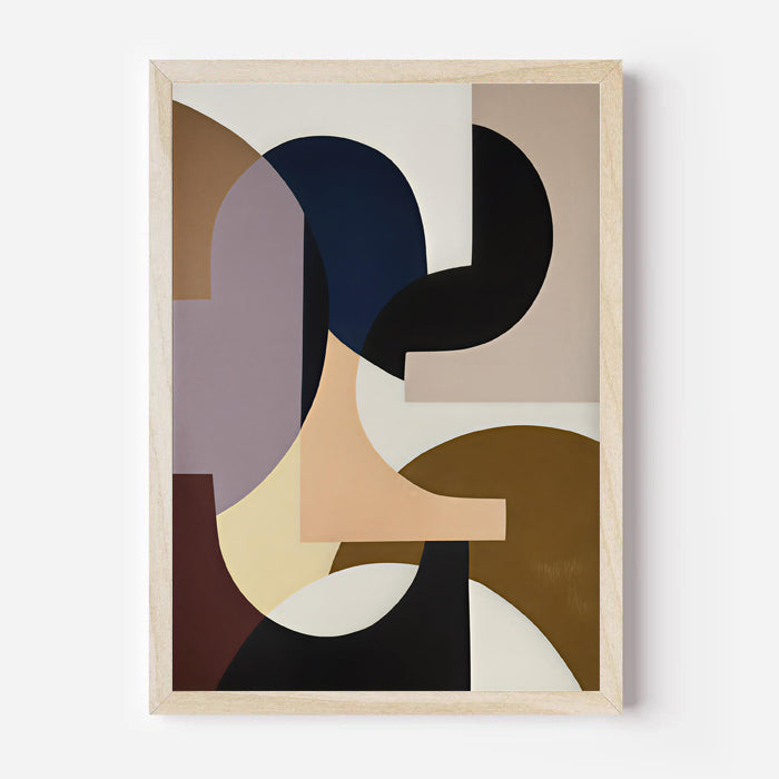 Abstract geometric shapes art print