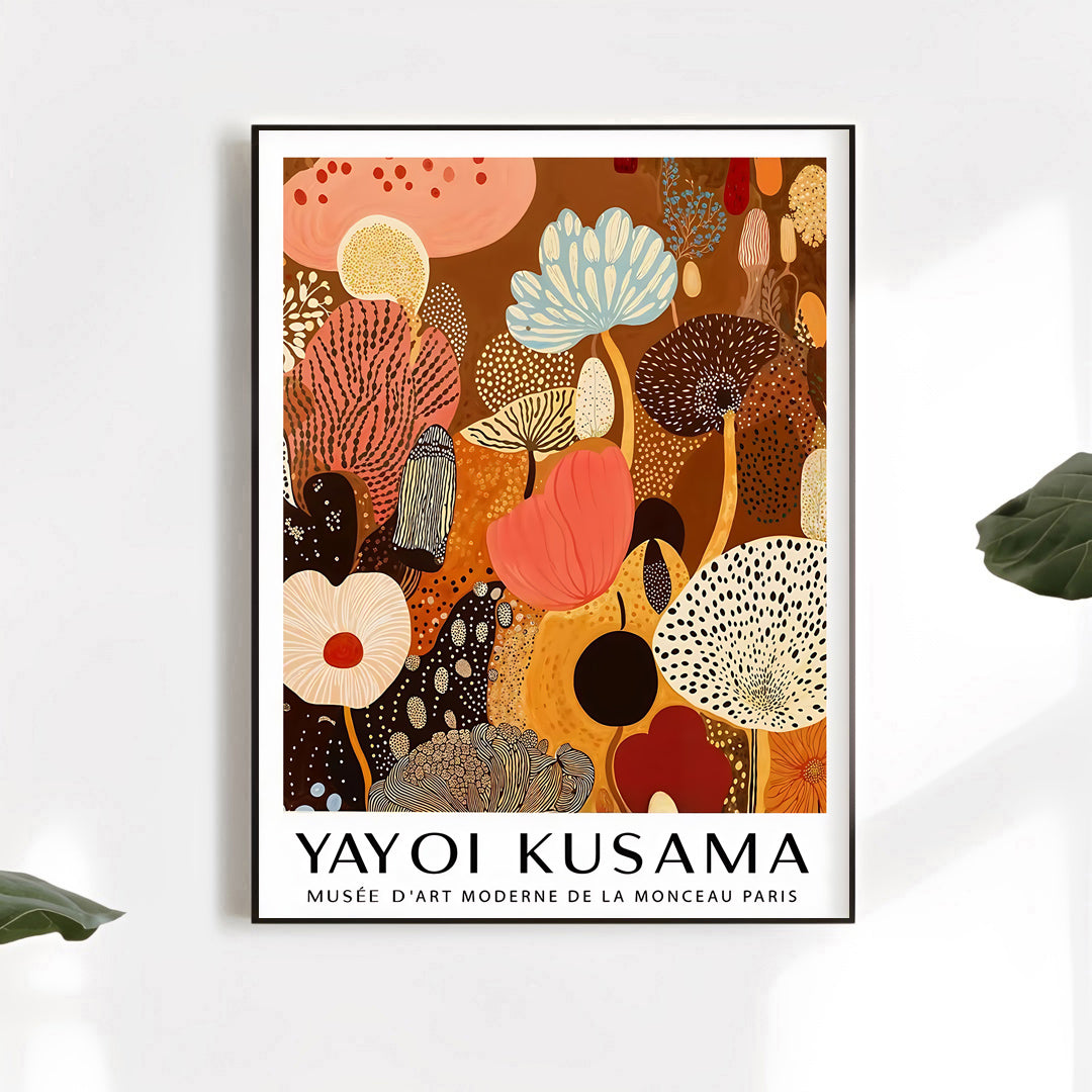 Yayoi Kusama inspired floral art print