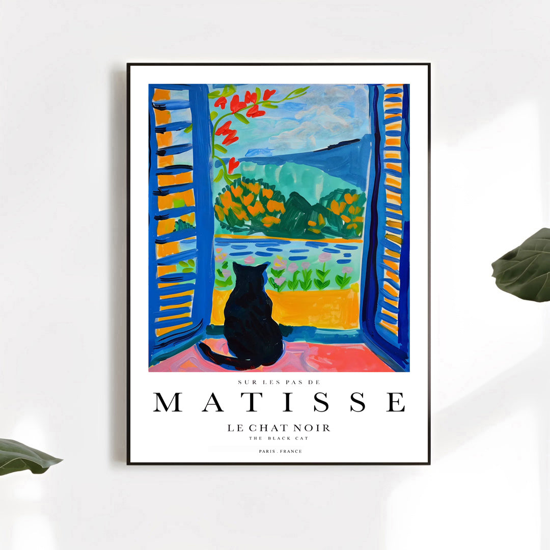 Matisse Inspired Cat Art Print