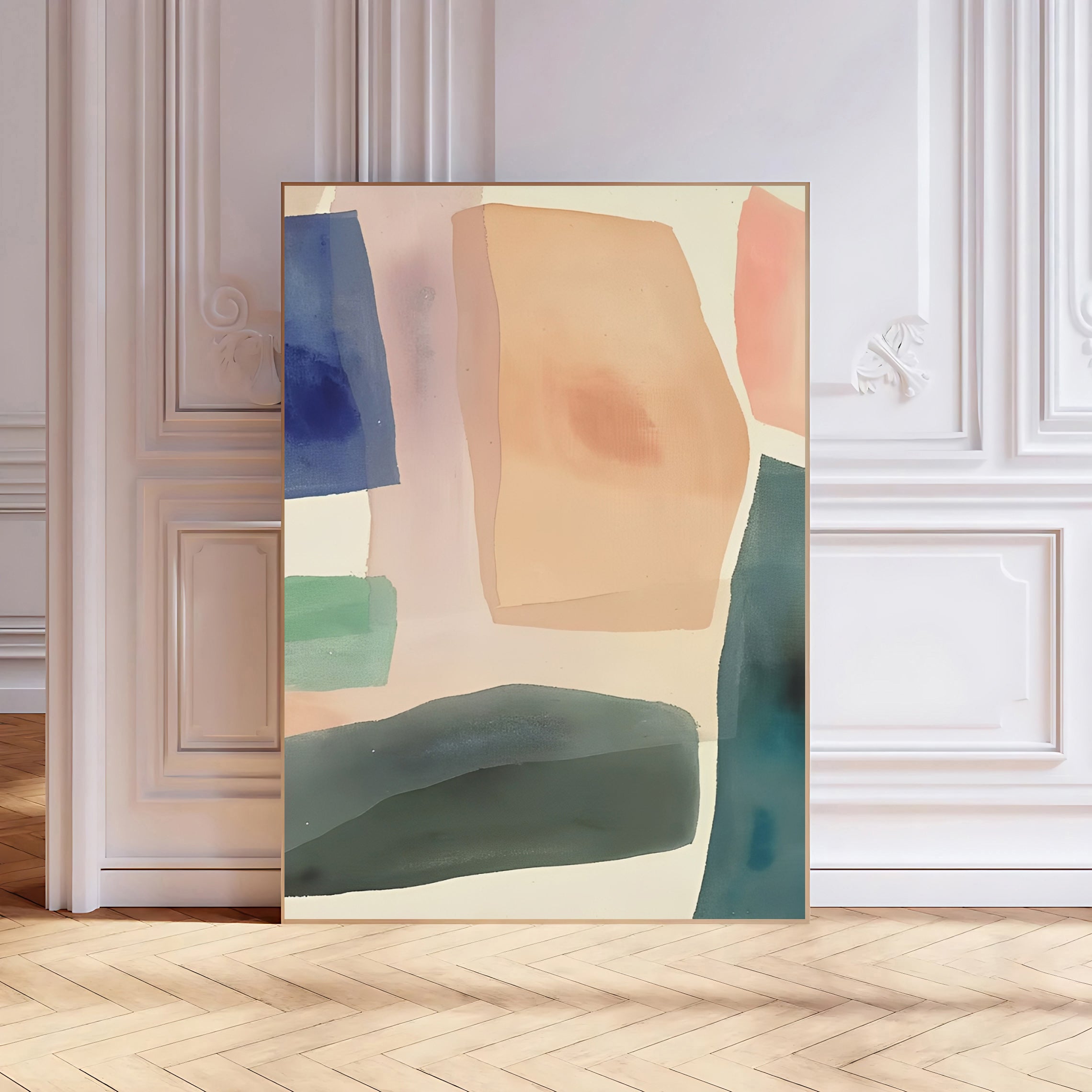 Modern Abstract Pastel Wall Art Print