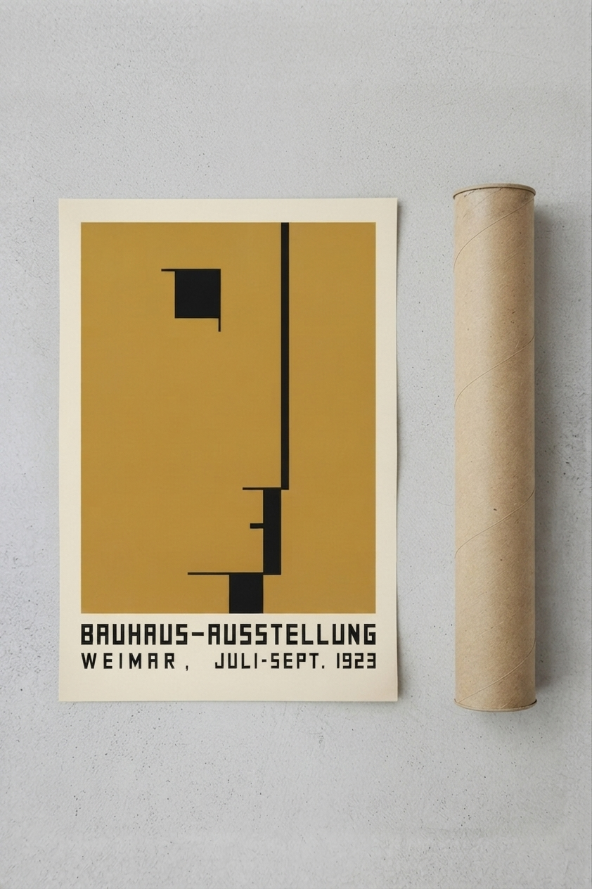 Minimalist geometric Bauhaus exhibition art print