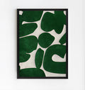 Green abstract wall art print