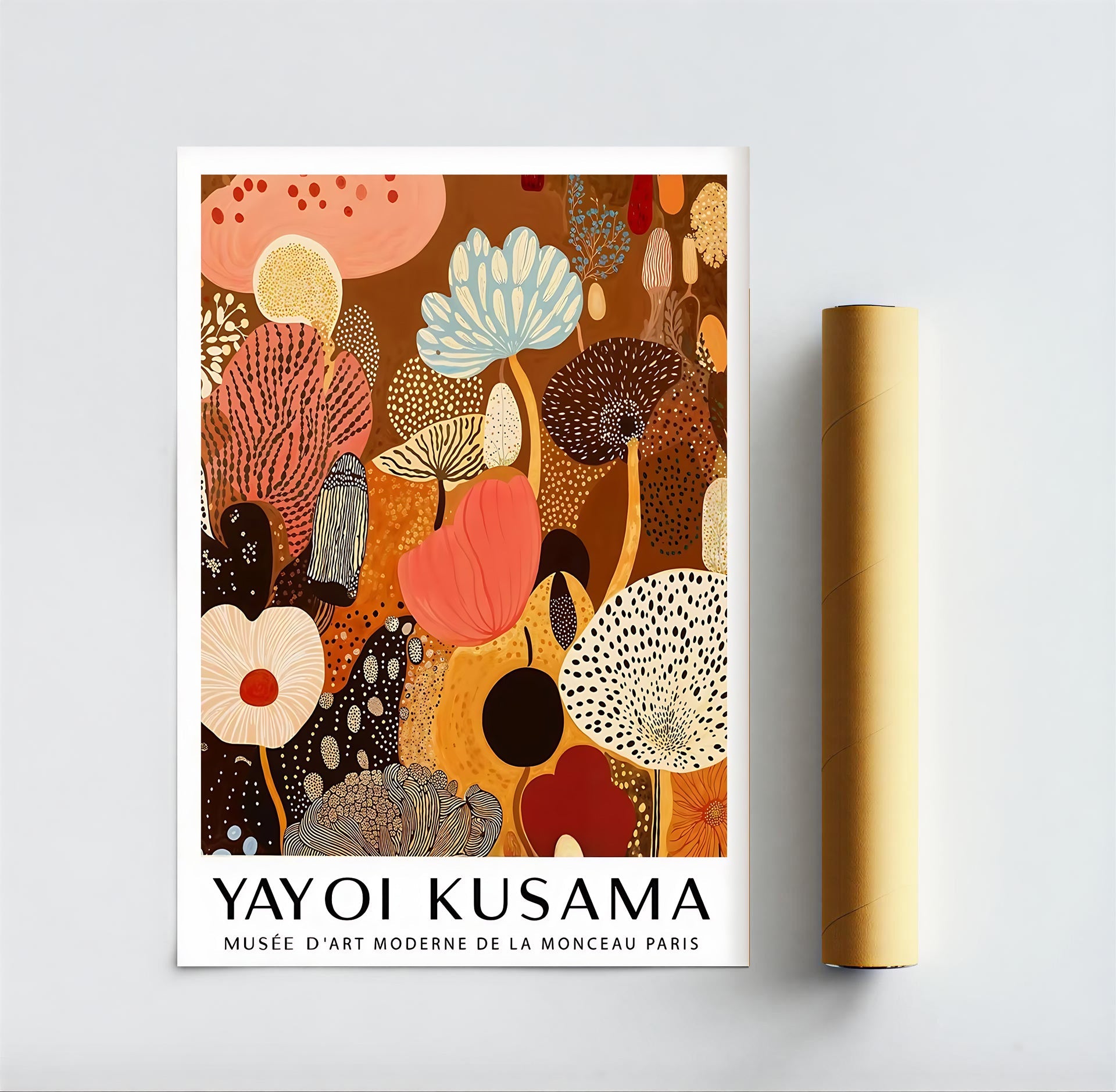 Yayoi Kusama inspired floral art print