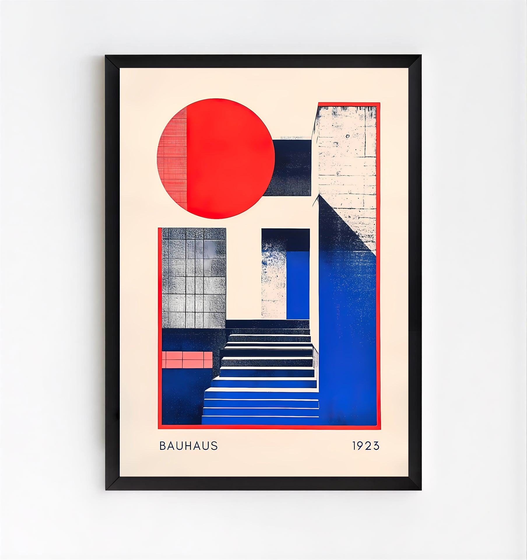 Abstract bauhaus wall art print from 1920s