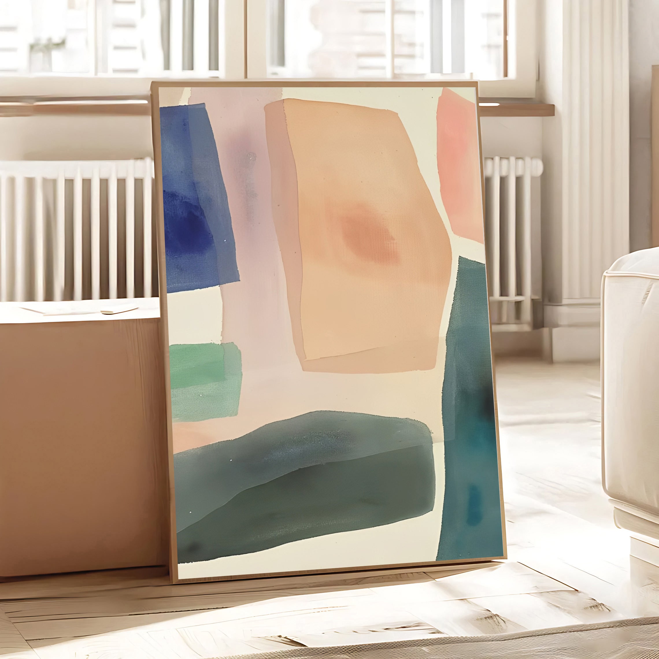 Modern Abstract Pastel Wall Art Print