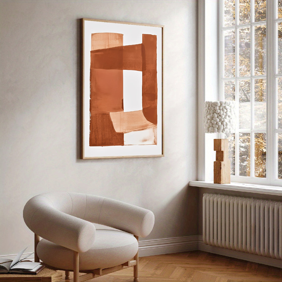 Abstract earth tone wall art print