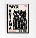 Yayoi Kusama Inspired Black Cat Poster
