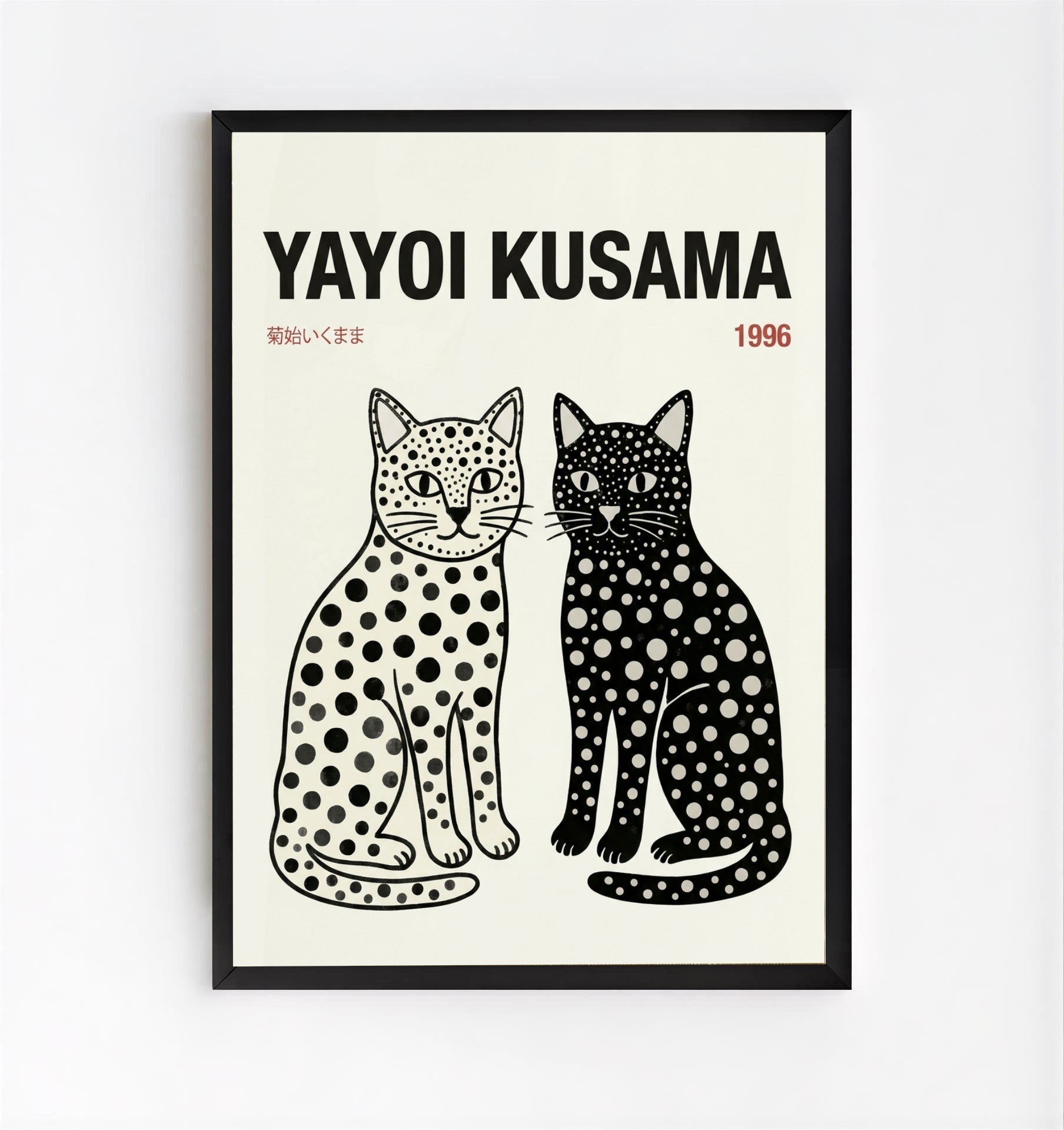 Yayoi Kusama Cats Tokyo 1996 Poster