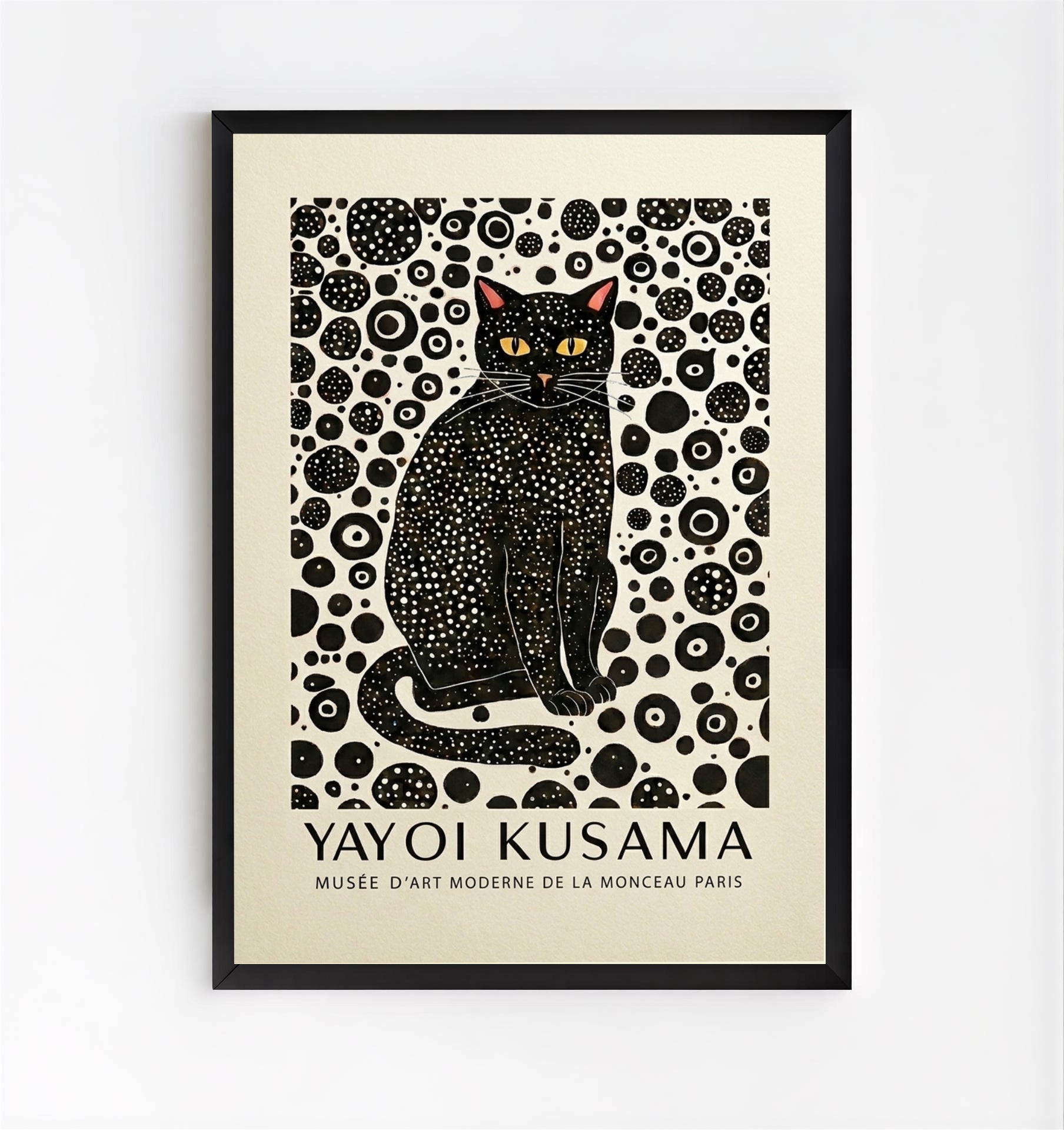 Minimalist Black Cat Art Print