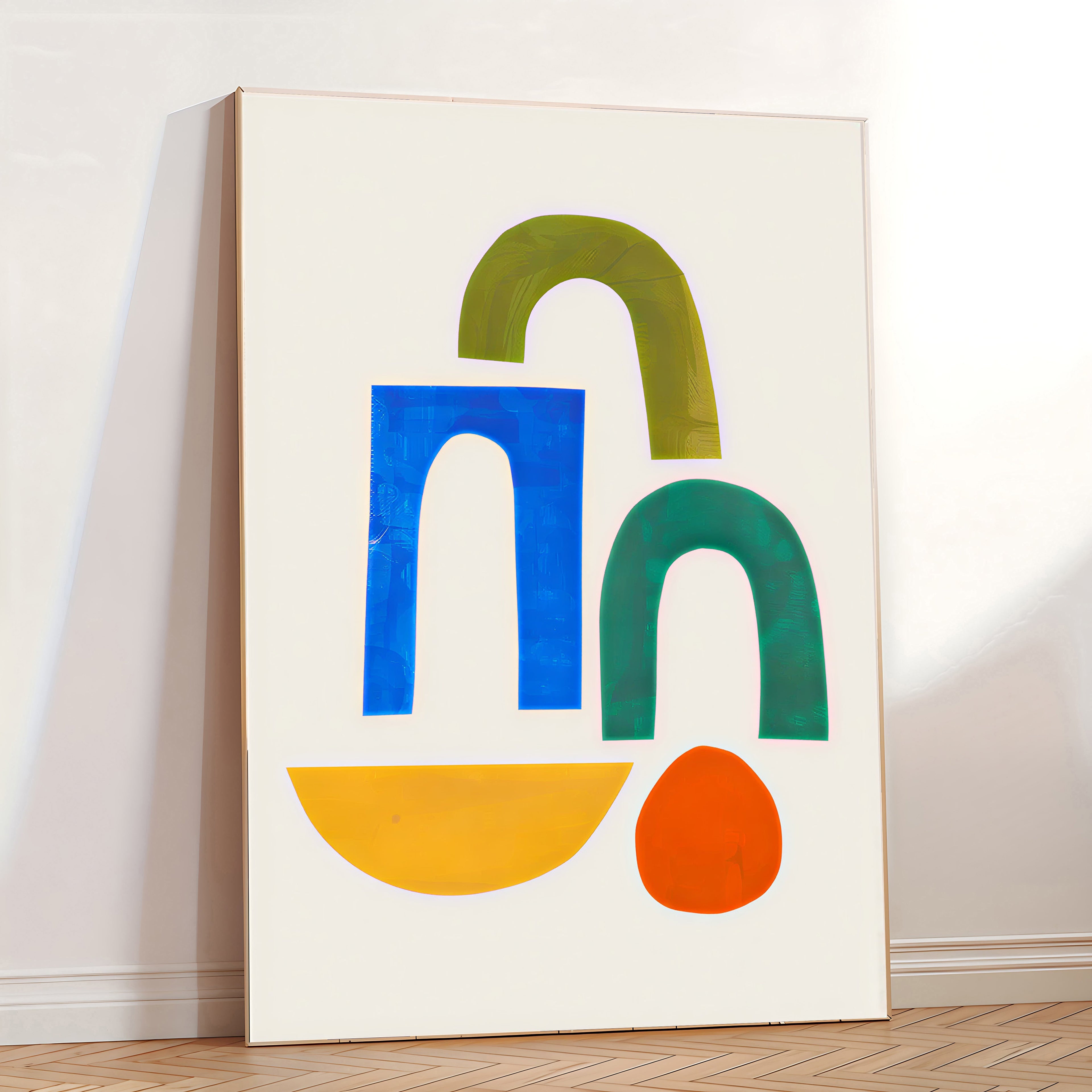 Colorful Minimalist Abstract Wall Art Print