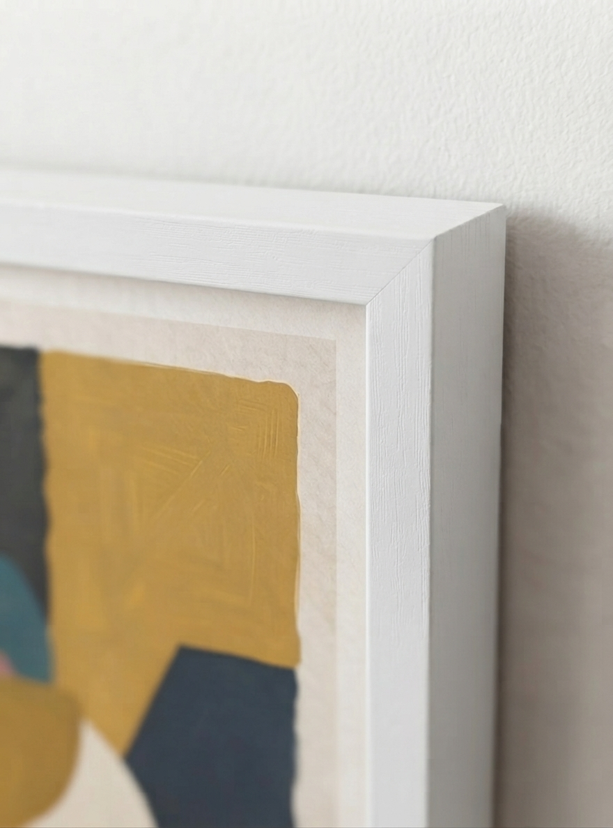 Mid-Century Modern Geometric Cat Acrylic Poster
