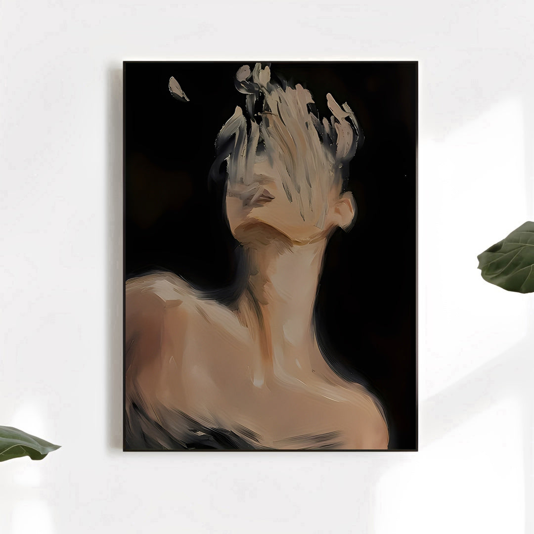 Faceless Abstract Portrait Wall Art Print