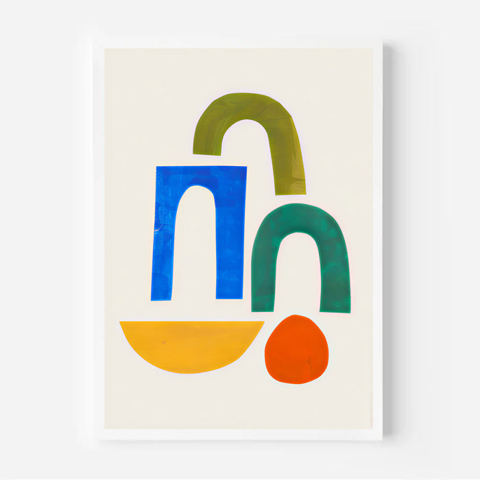 Colorful Minimalist Abstract Wall Art Print