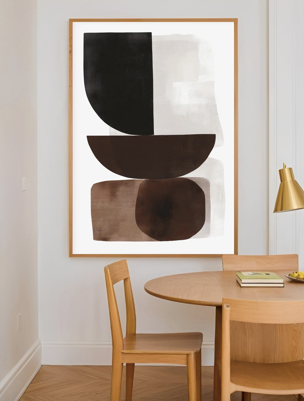 Abstract wall art in neutral tones